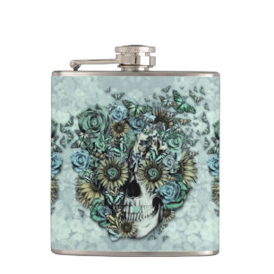 Flasques Crâne constant et bleu-clair de papillon