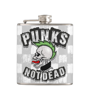 Flasques Crâne de Mohawk Punk Rock Rocker Pas Mort