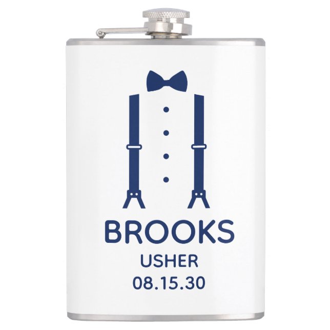 Flasques Cravate Usher Blue Bow (Devant)