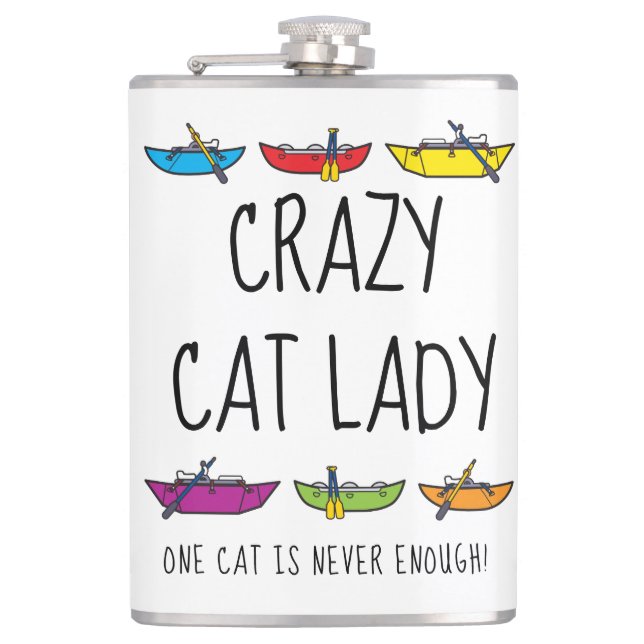 Flasques Crazy Cat Lady Drôle Rafter (Devant)