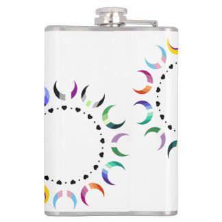 Flasques Crescent Pride Lunes et Coeurs Noirs