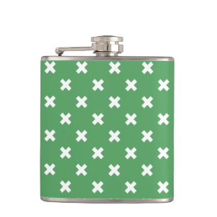 Flasques Croix blanche sur le vert
