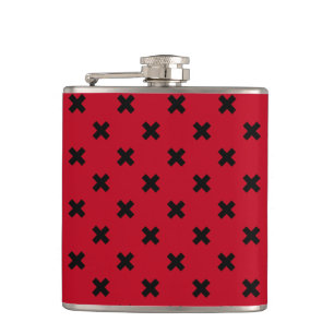 Flasques Croix noire sur le rouge