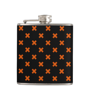Flasques Croix orange sur le noir