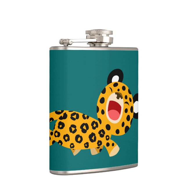 Flasques Cute Cartoon Facétieux Léopard Hip Flask (Droite)