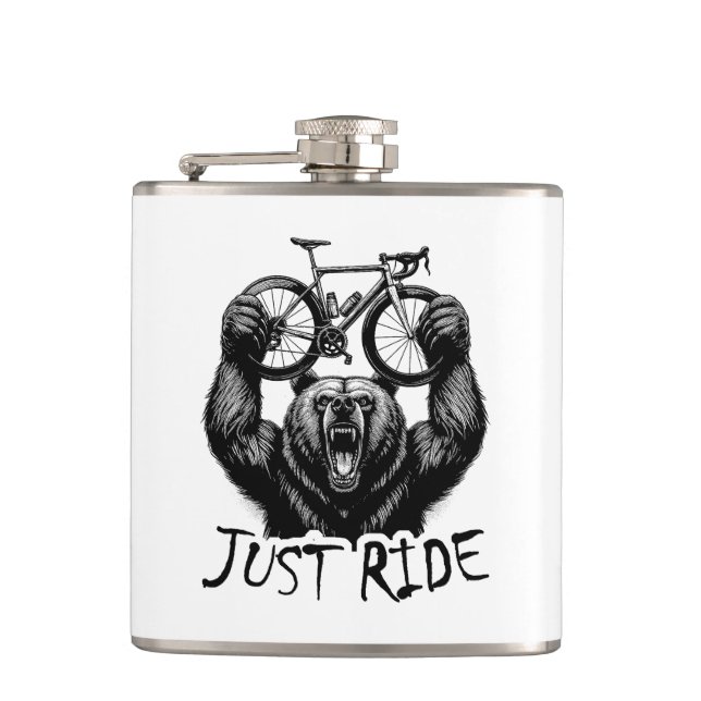 Flasques Cyclisme Juste Ride Ours (Devant)