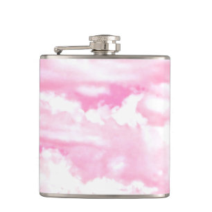 Flasques Décor Clair Rose Élégant Nuages