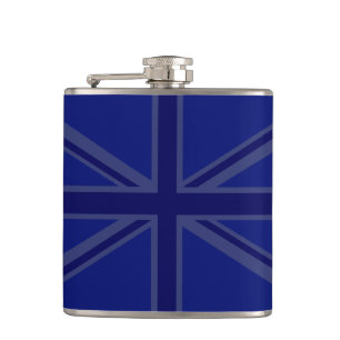 Flasques Décor Union Jack bleu NAvy