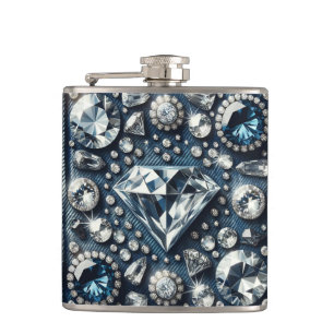 Flasques Denim & Diamonds Bling Bijou Glamour