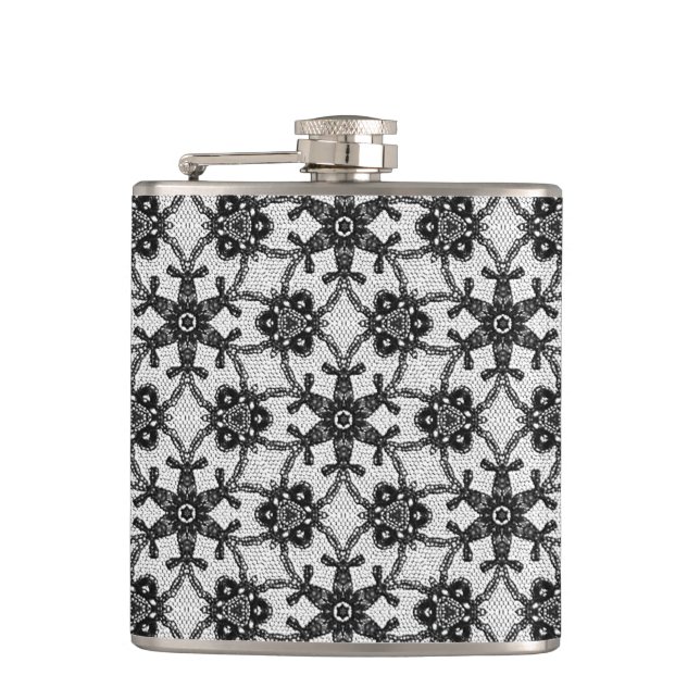 Flasques Dentelle antique - noir et blanc (Devant)