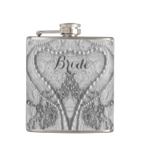 Dentelle blanche ivoire et fiole de mariée Purls
