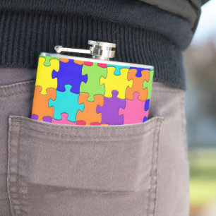 Flasques Design de puzzle coloré