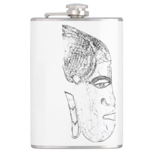 Flasques design tête femme africaine