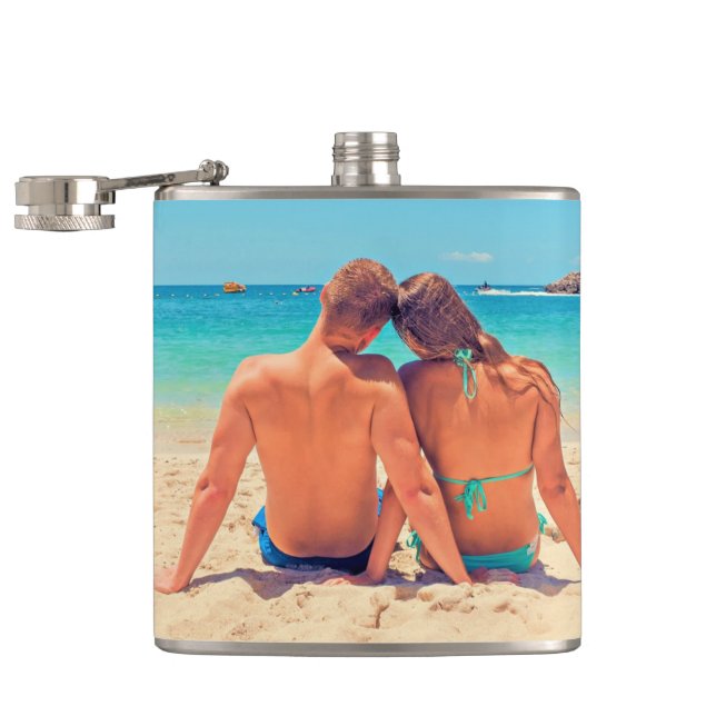 Flasques Design Your Own Photo Flask Gift Personalized (Ouvert)
