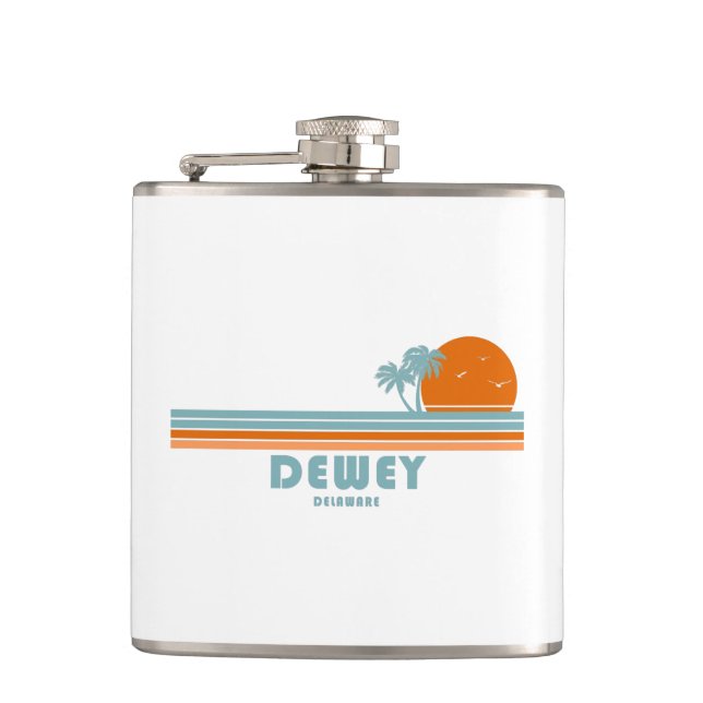 Flasques Dewey Beach Delaware Sun Palm Trees (Devant)