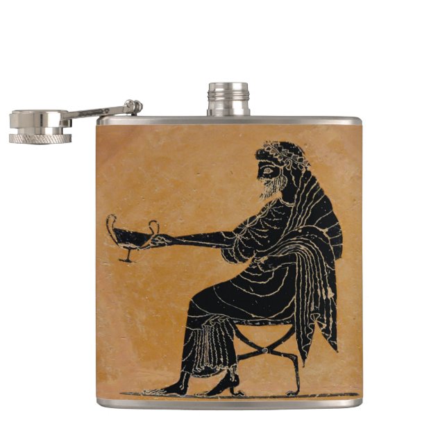 Flasques Dionysus avec la coupe du vin (Ouvert)