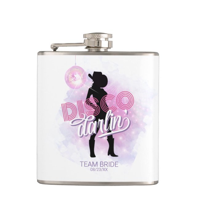 Flasques Disco Darlin' Bachelorette Team Bride ID928 (Devant)