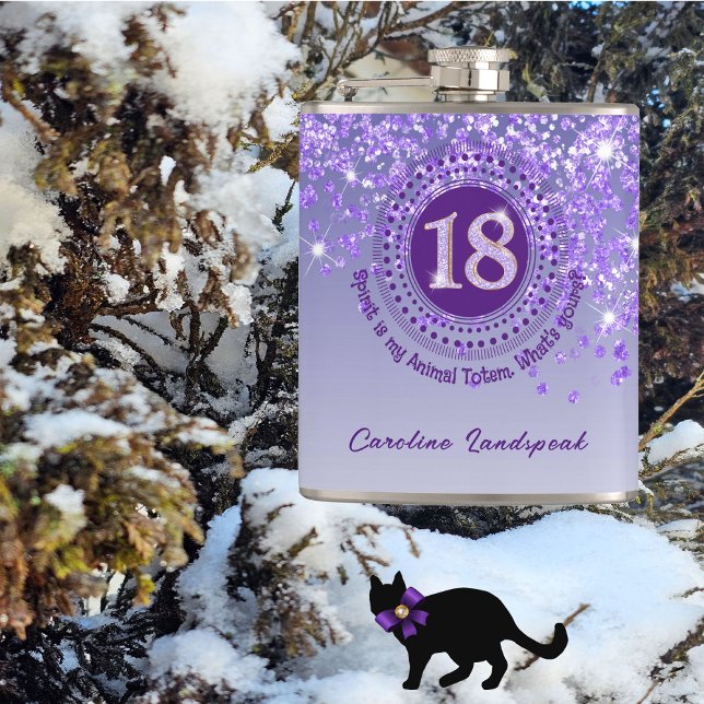 Flasques Dix-huit Parties scintillant et citation à boire v (Créateur téléchargé)