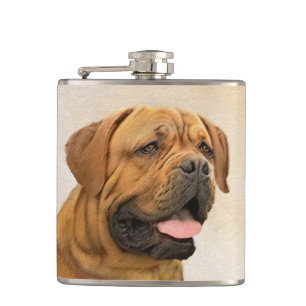 Flasques Dogue de Bordeaux Peinture - Cute Original Chien A