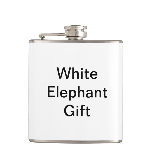 Flasques Don d'éléphant blanc générique amusant (Devant)