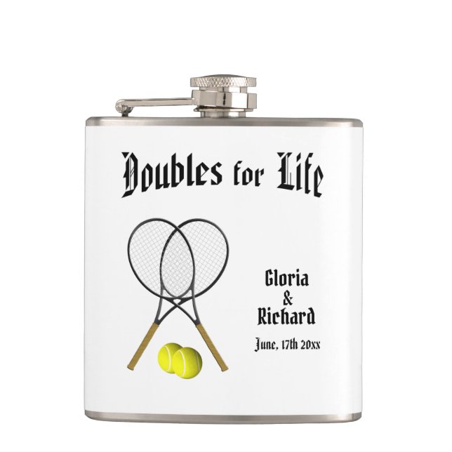 Flasques Doubles pour Mariage de Life Tennis (Devant)