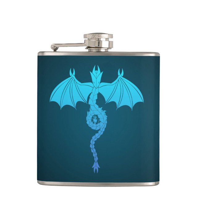 Flasques Dragon bleu de serpent (Devant)