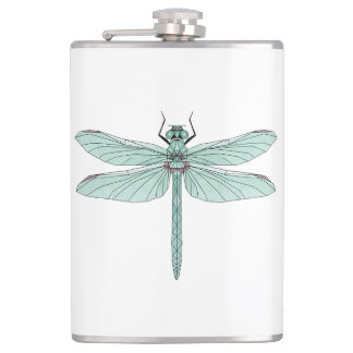 Flasques dragonfly insecte Vinyl Wrapped Flask