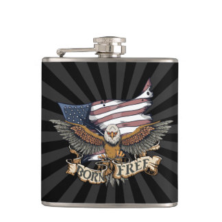 Flasques Drapeau américain Eagle chauve patriotique soutenu