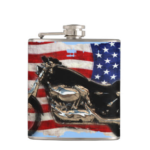 Flasques Drapeau américain et conception de moto