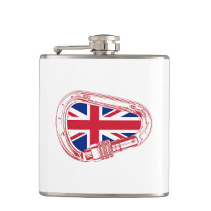 Flasques Drapeau britannique Escalade carabiner