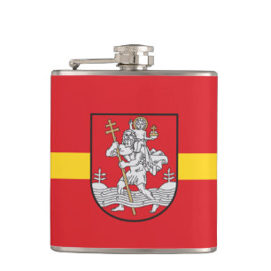 Flasques Drapeau de Vilnius, Lituanie Hip Flask