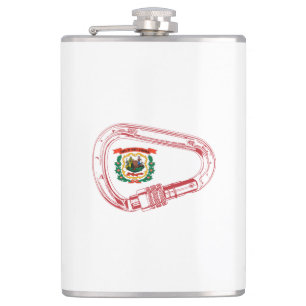 Flasques Drapeau de Virginie-Occidentale Escalade carabiner