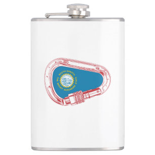 Flasques Drapeau du Dakota du Sud Escalade carabiner