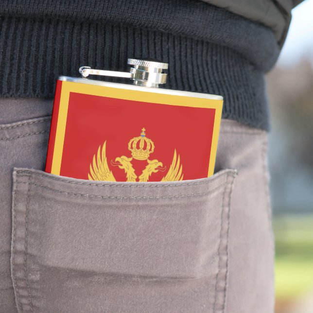 Flasques Drapeau du Monténégro (En situation)
