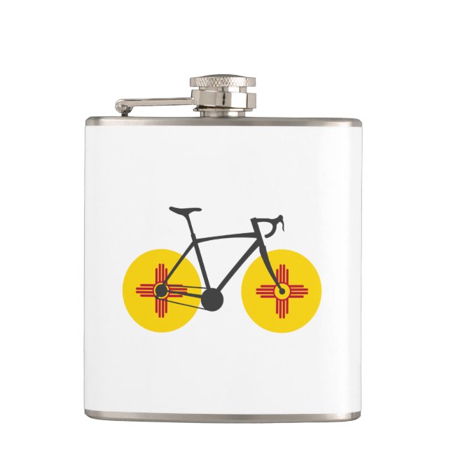 Flasques Drapeau du Nouveau-Mexique à vélo (Devant)