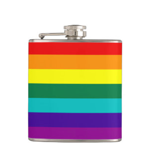 Flasques Drapeau Gay pride arc-en-ciel de 7 bandes