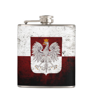 Flasques Drapeau grunge noir de la Pologne