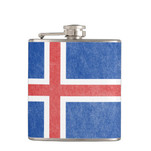 Flasques Drapeau Islande Grunge