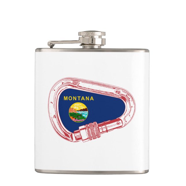 Flasques Drapeau Montana Escalade carabiner (Devant)