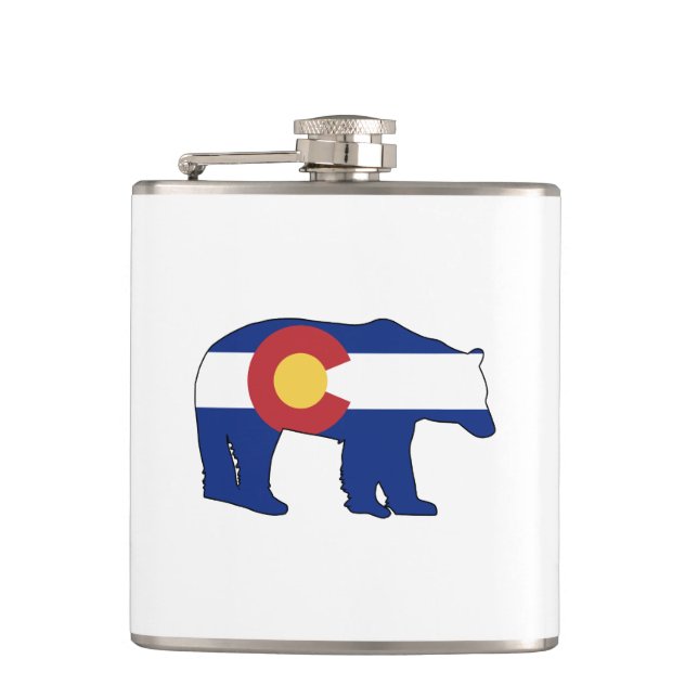 Flasques Drapeau Ours du Colorado (Devant)