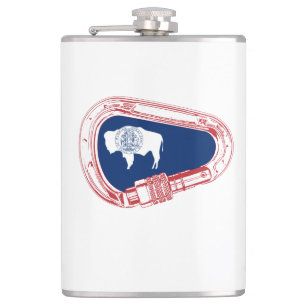 Flasques Drapeau Wyoming Escalade Carabiner
