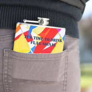 Flasques Drapeaux colorés. Son signal indicateur Time To Dr