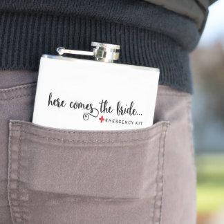 Flasques Drôle vient ici la partie de Bachelorette de jeune