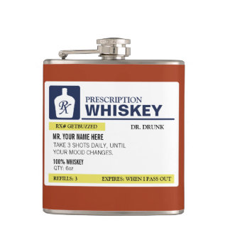 Flasques Drôle Whiskey d'ordonnance