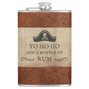 Flasques Drôle Yo Ho Ho et une bouteille de rhum pirate