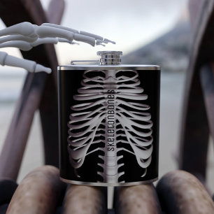 Flasques Éffrayant Skeleton Bones Rib Cage Classic Hallowee