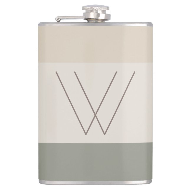 Flasques Élégant monogramme personnalisé initial moderne (Devant)