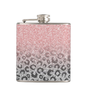 Flasques Élégant Rose Gold Parties scintillant Empreinte de