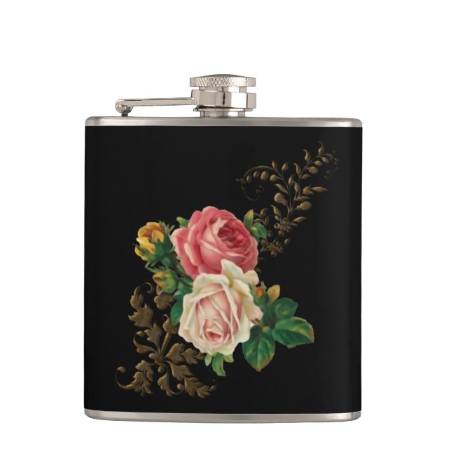Flasques Elegant Vintage Roses (Devant)