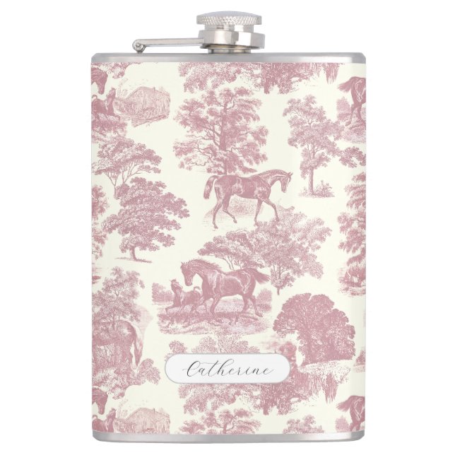 Flasques Elégante fille chic Cheval rose Nom de l'ensemble (Devant)